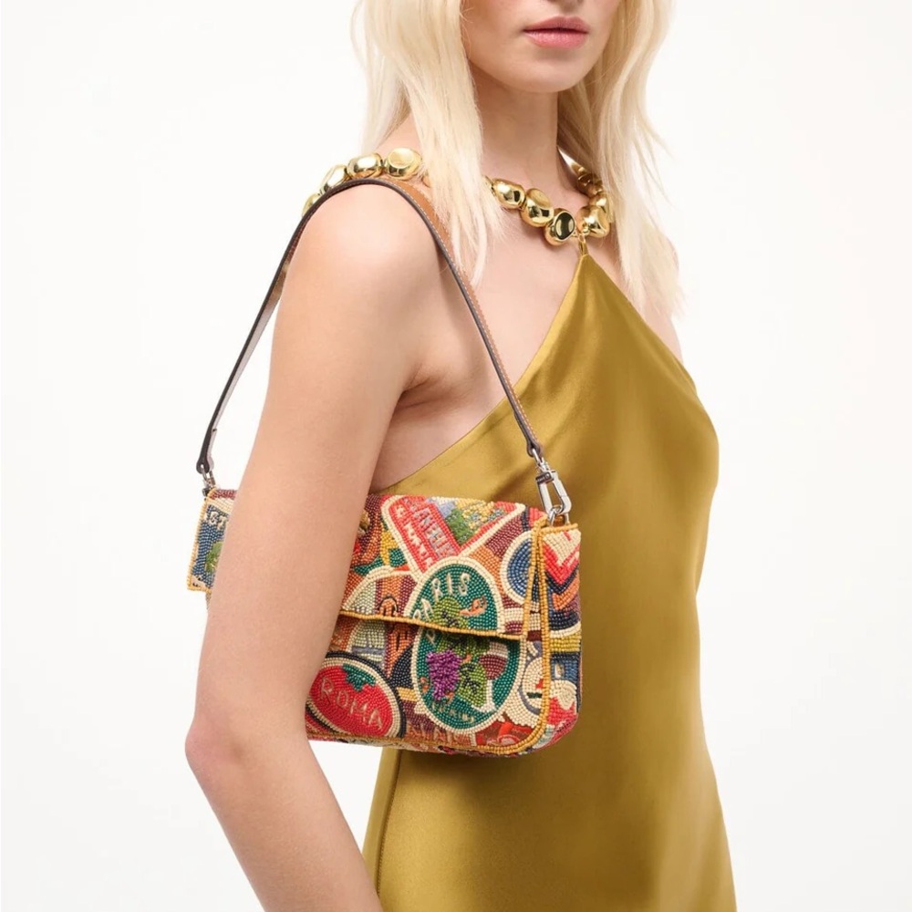 STAUD VERSATILE CONVERTIBLE BEADED TIMMY BAG CLUTCH DESTINATION